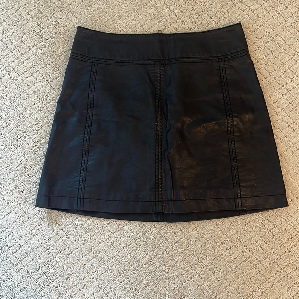 Faux Leather Free People Skirt